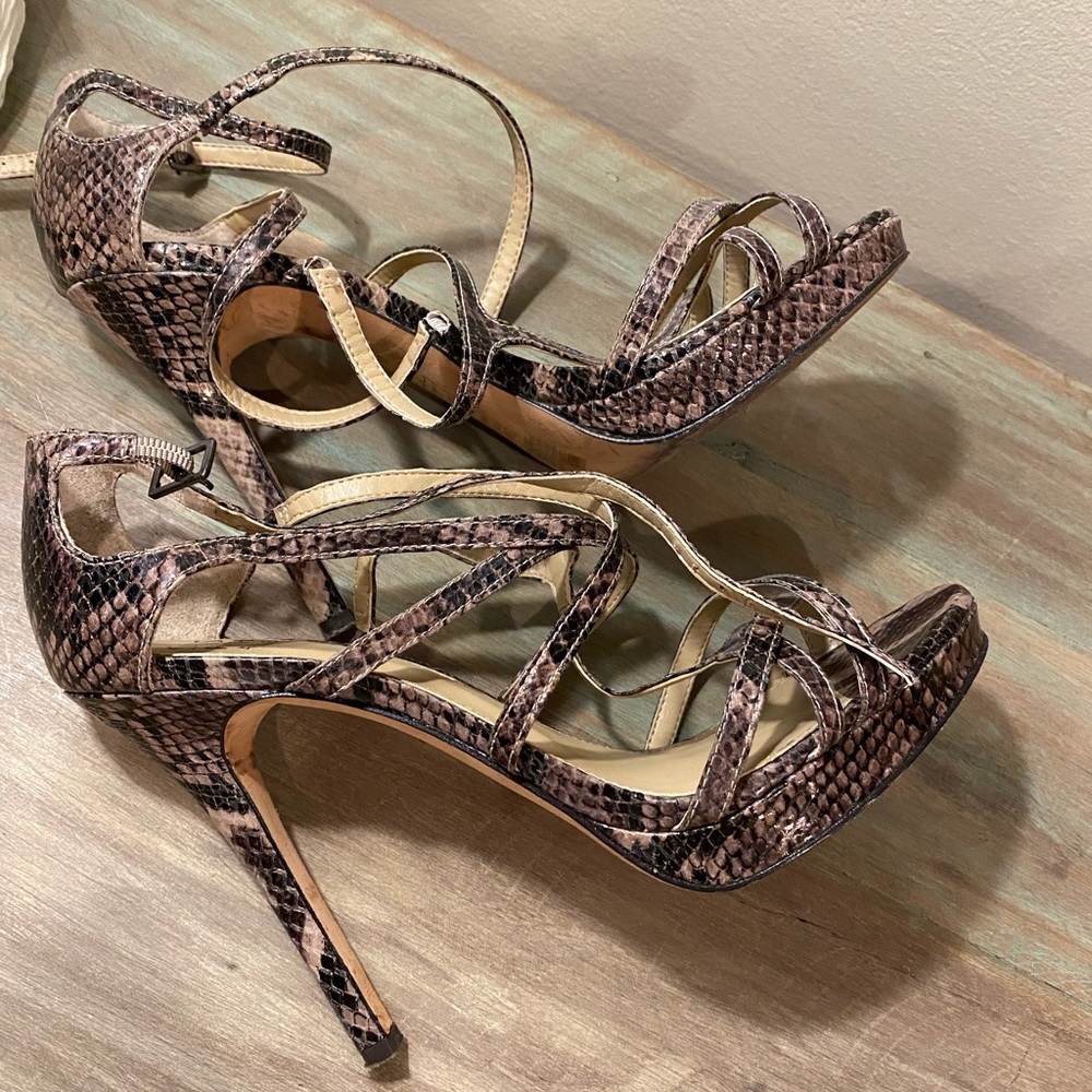 Saks Fifth Ave strappy heels - Picture 4 of 11